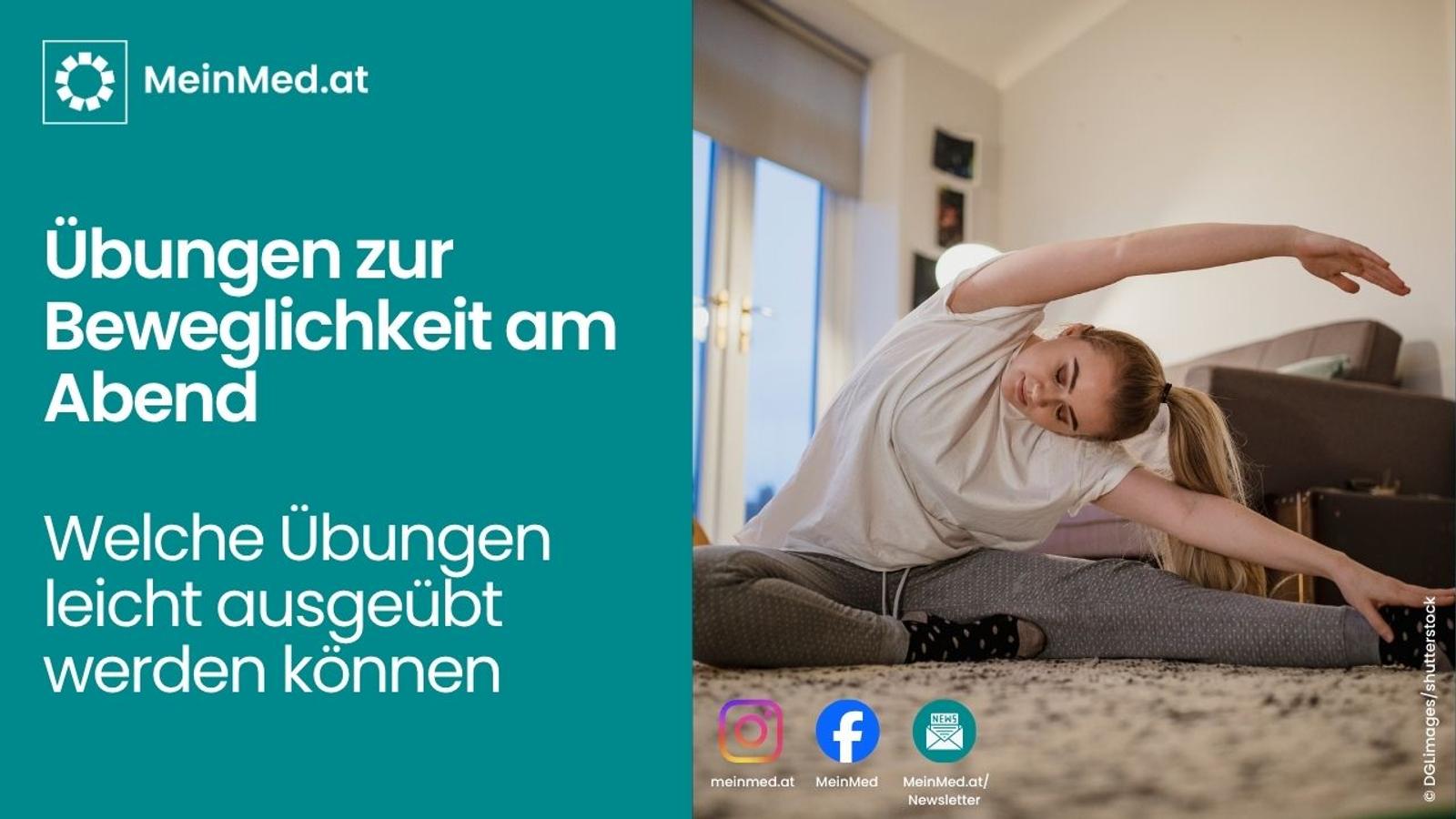 Übungen der Beweglichkeit am Abend
